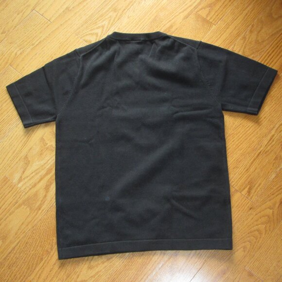 Men's Gap Short Sleeve Black V-neck Cotton Sweater Size XS - Picture 3 of 3
